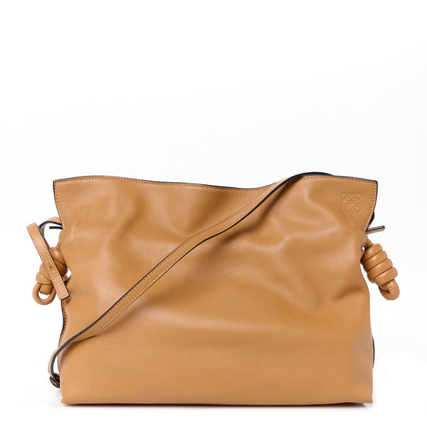 Loewe Calfskin Flamenco Knot Clutch Warm