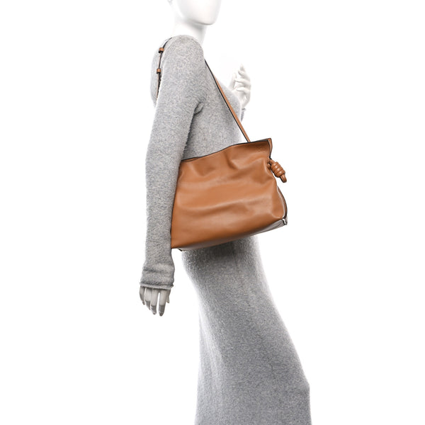 Loewe Calfskin Flamenco Knot Clutch Warm