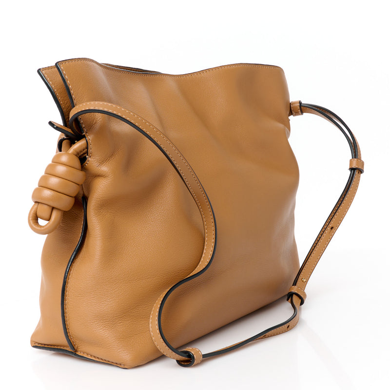 Loewe Calfskin Flamenco Knot Clutch Warm