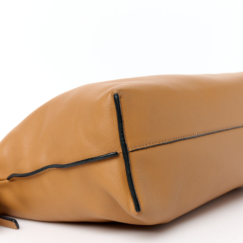 Loewe Calfskin Flamenco Knot Clutch Warm