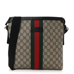 Gucci Gg Supreme Web Messenger Bag Black