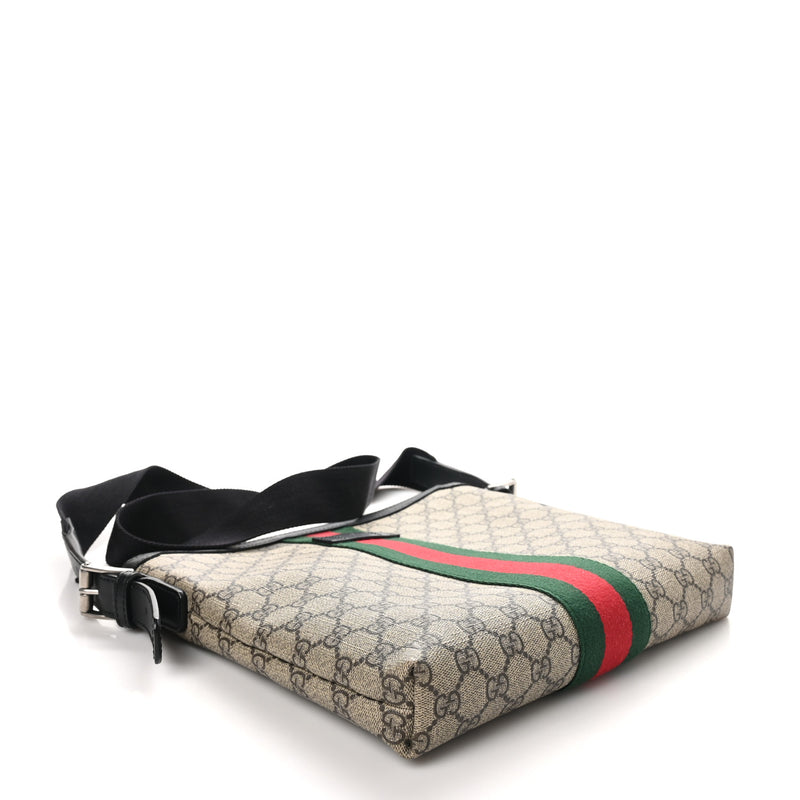Gucci Gg Supreme Web Messenger Bag Black