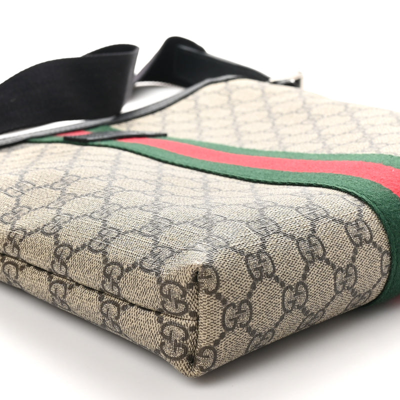 Gucci Gg Supreme Web Messenger Bag Black