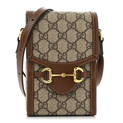 Gucci Gg Supreme Mini Horsebit Crossbody