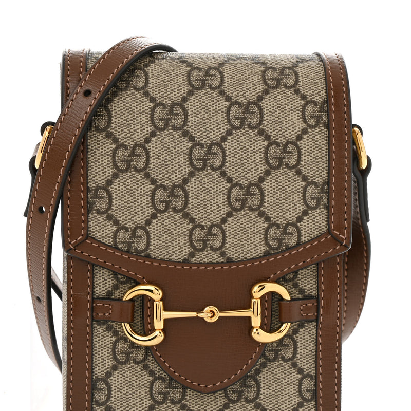 Gucci Gg Supreme Mini Horsebit Crossbody