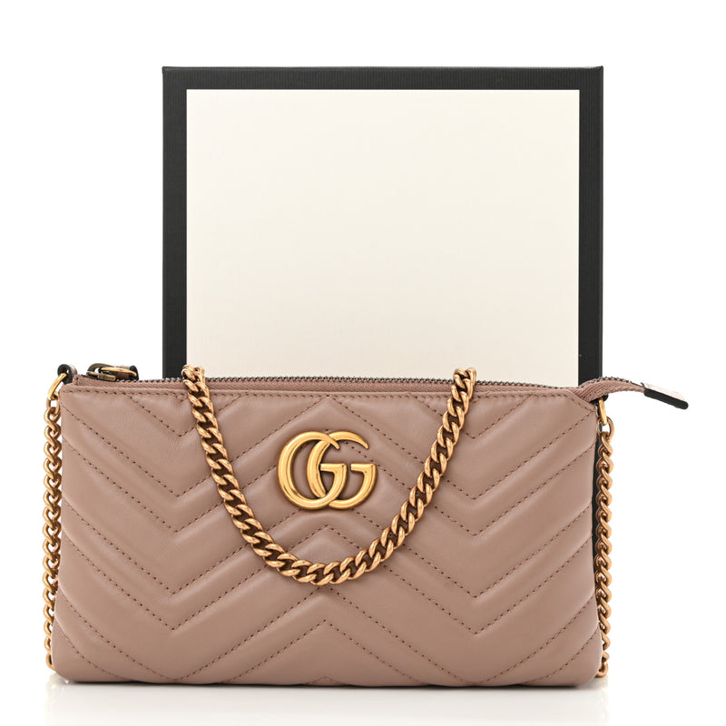 Gucci Calfskin Matelasse Mini Gg Marmont
