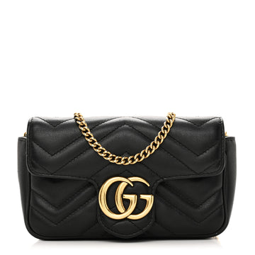 Gucci Calfskin Matelasse Super Mini Gg
