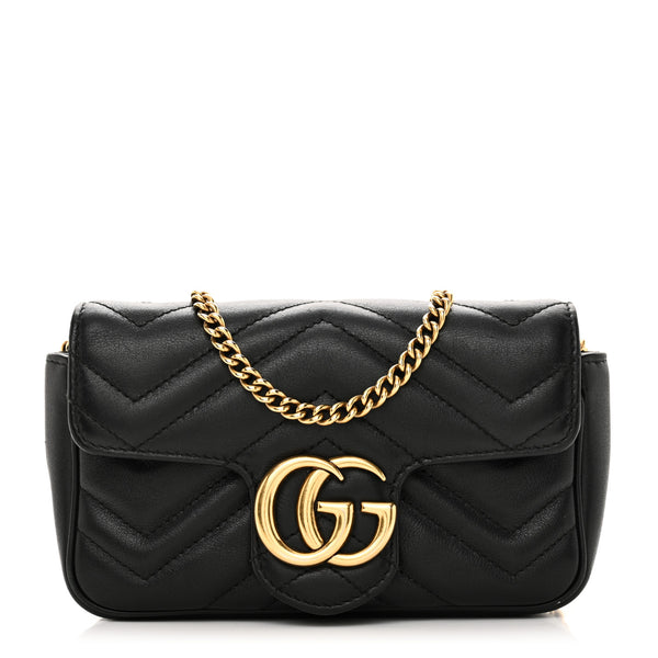 Gucci Calfskin Matelasse Super Mini Gg