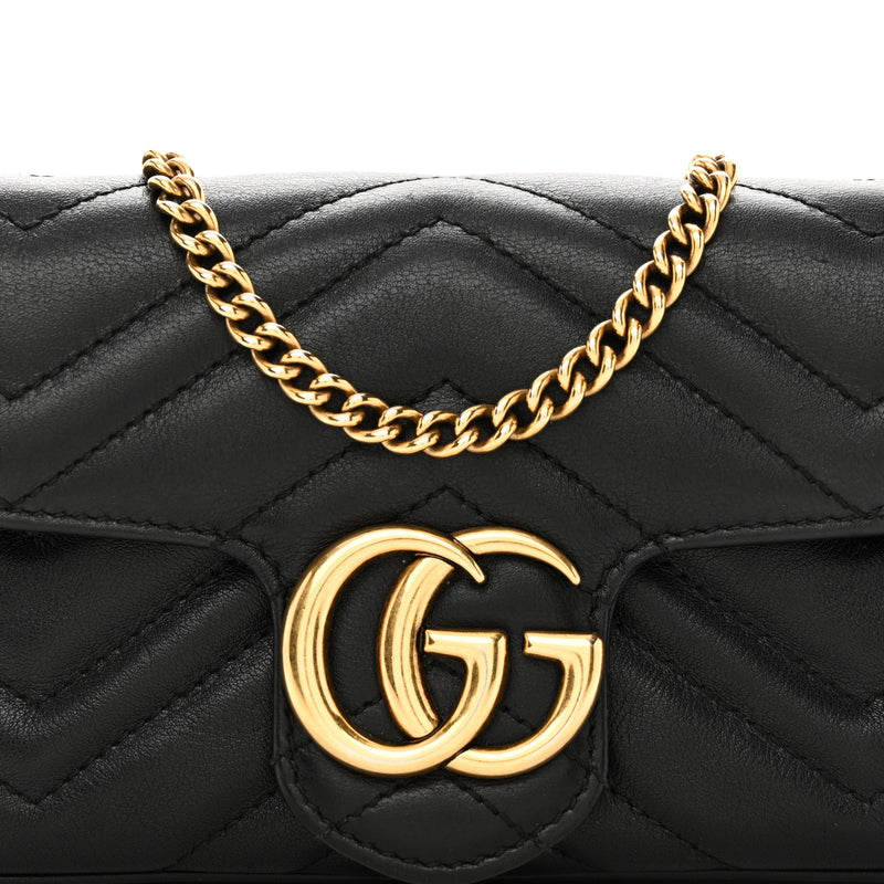 Gucci Calfskin Matelasse Super Mini Gg