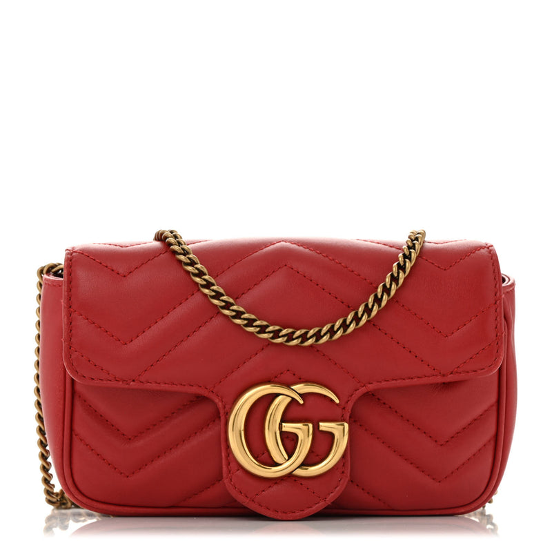 Gucci Calfskin Matelasse Super Mini Gg