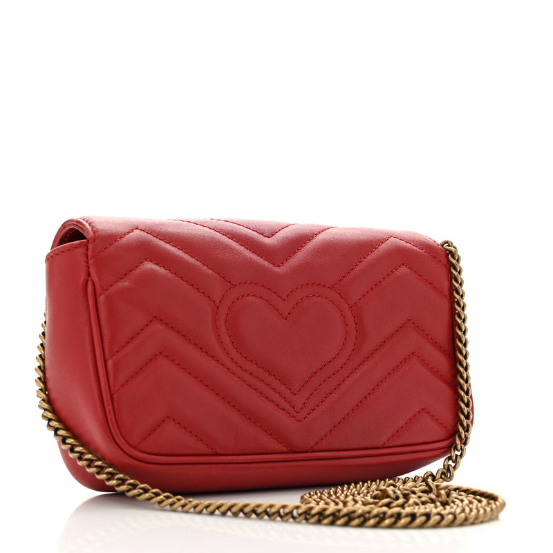 Gucci Calfskin Matelasse Super Mini Gg