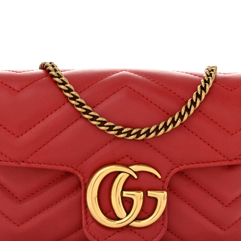 Gucci Calfskin Matelasse Super Mini Gg