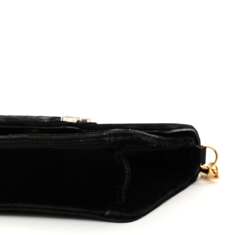 Gucci Velvet Crystal Square G Shoulder