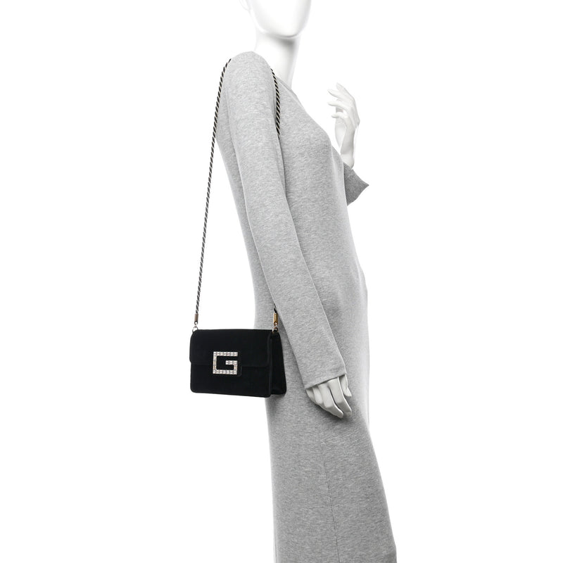 Gucci Velvet Crystal Square G Shoulder