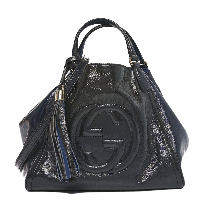 Gucci Patent Small Soho Shoulder Bag