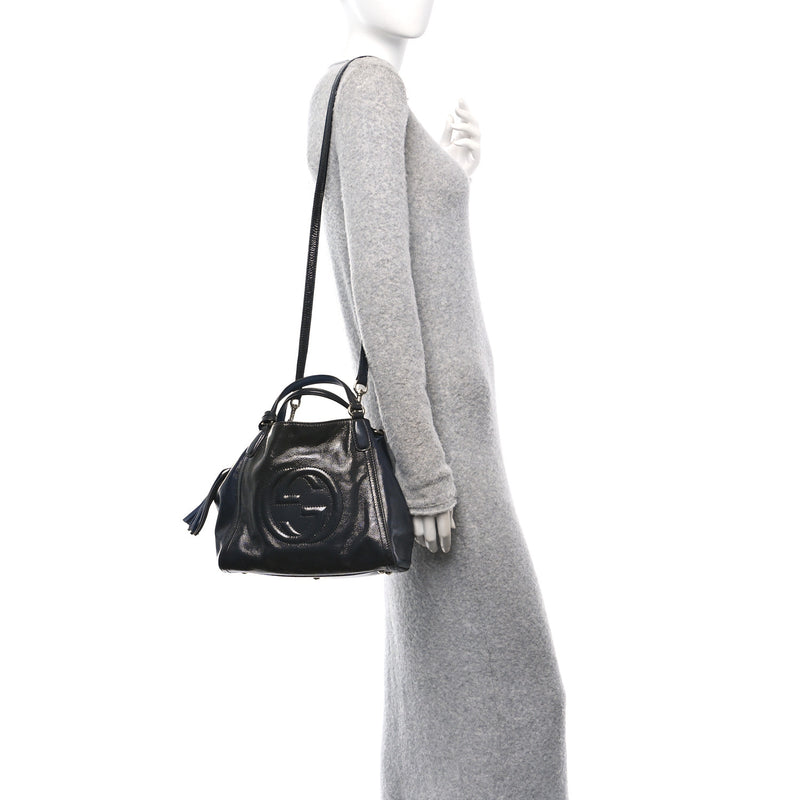 Gucci Patent Small Soho Shoulder Bag
