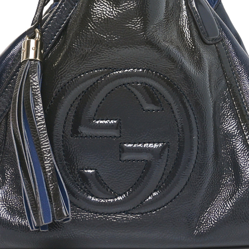 Gucci Patent Small Soho Shoulder Bag