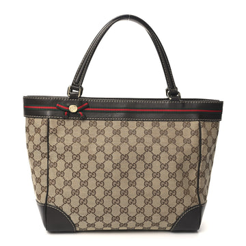 Gucci Web Medium Mayfair Tote Dark Brown