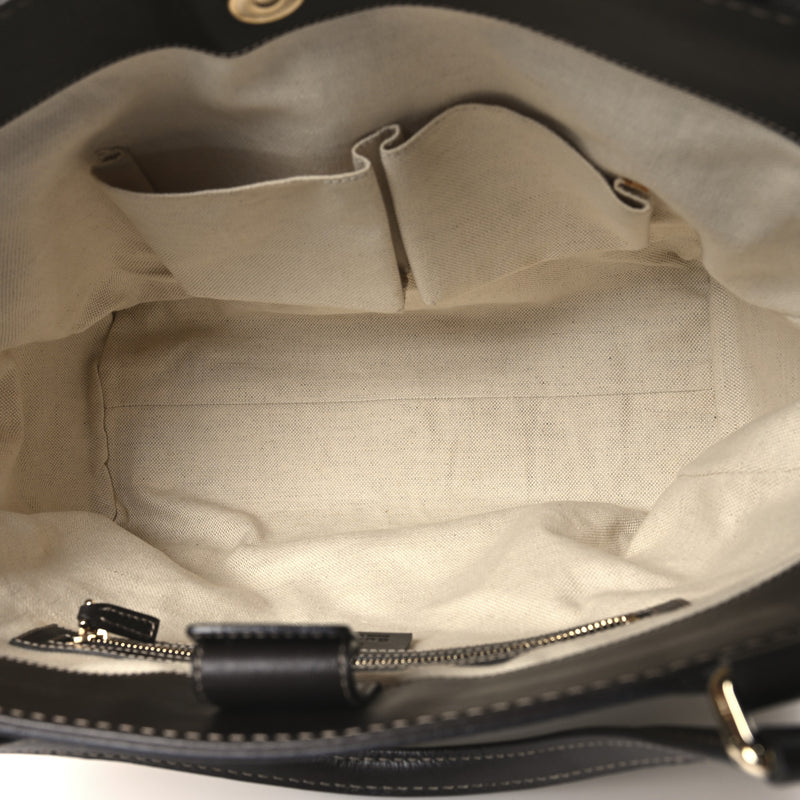 Gucci Web Medium Mayfair Tote Dark Brown