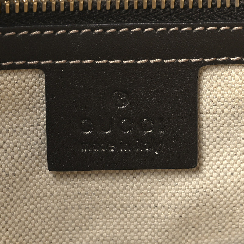 Gucci Web Medium Mayfair Tote Dark Brown