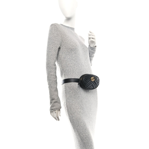 Gucci Calfskin Matelasse Gg Marmont Belt