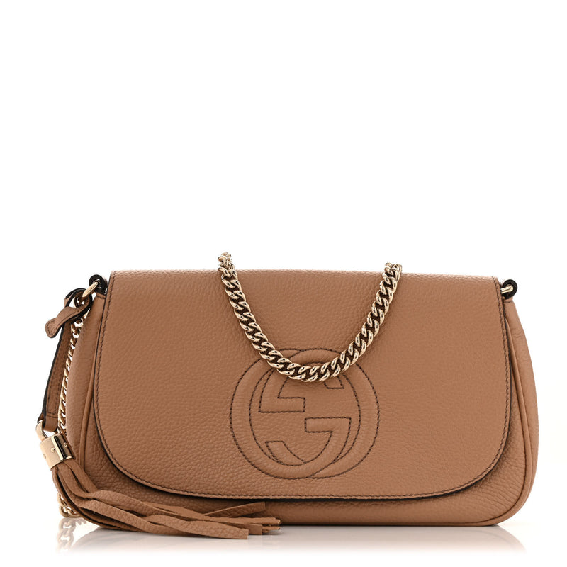 Gucci Pebbled Calfskin Medium Soho Flap
