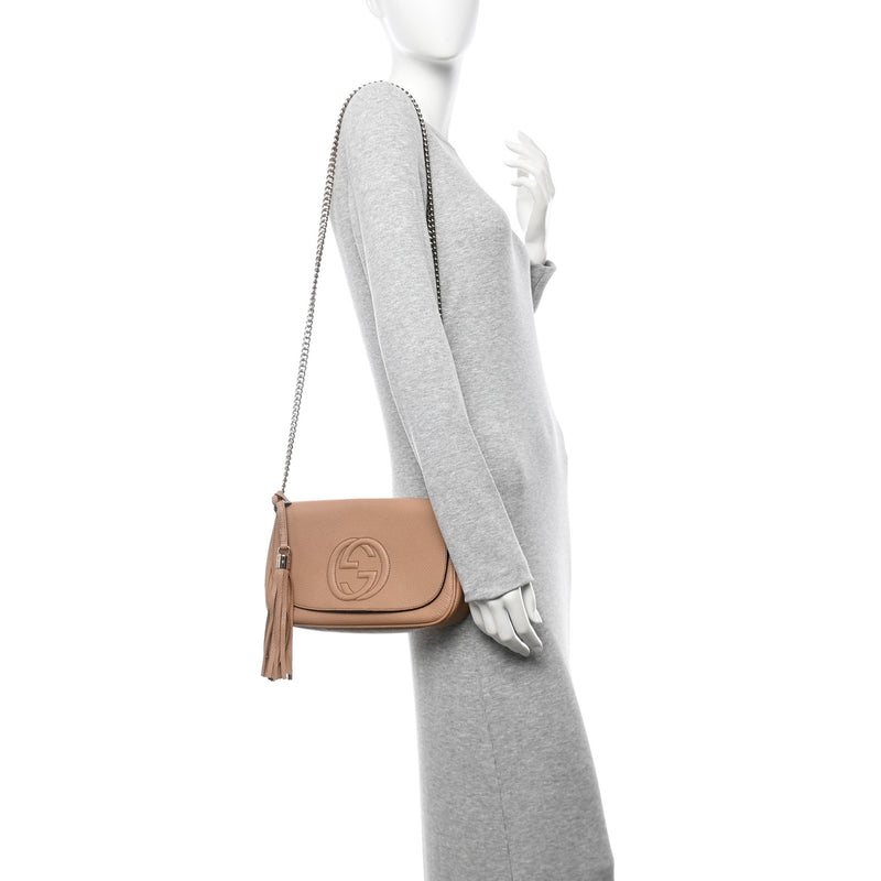 Gucci Pebbled Calfskin Medium Soho Flap