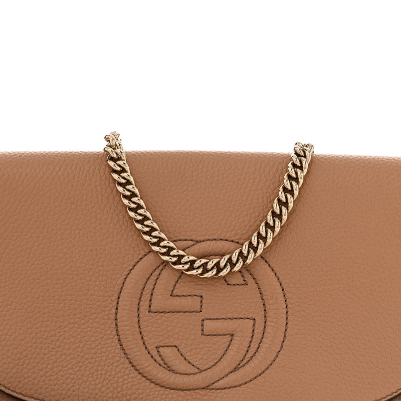 Gucci Pebbled Calfskin Medium Soho Flap