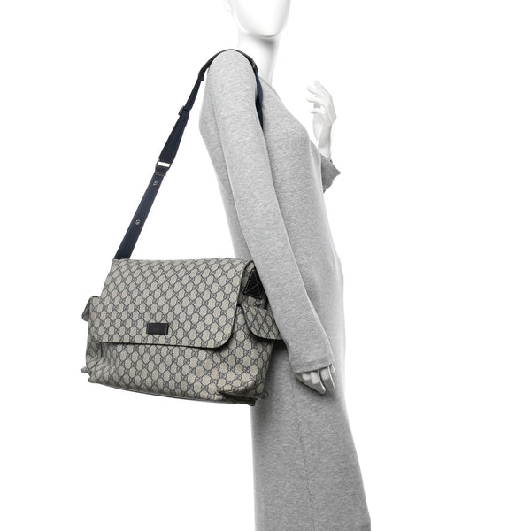 Gucci Gg Plus Messenger Diaper Bag Navy