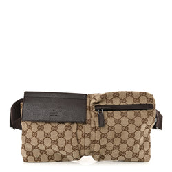 Gucci Gg Double Pocket Belt Bag Dark