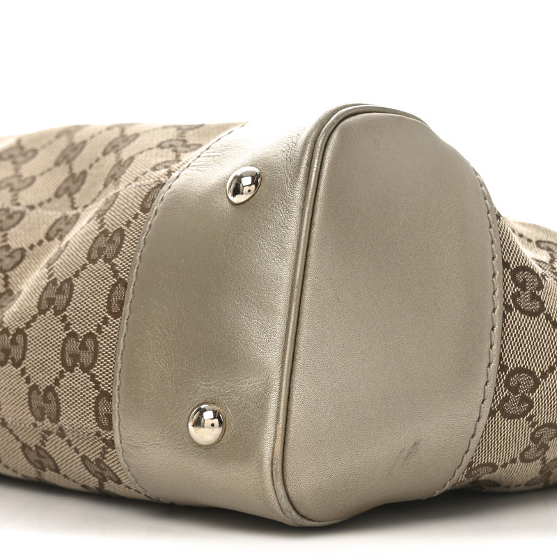 Gucci Web Medium Mayfair Tote Gold