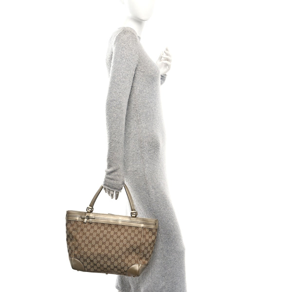 Gucci Web Medium Mayfair Tote Gold