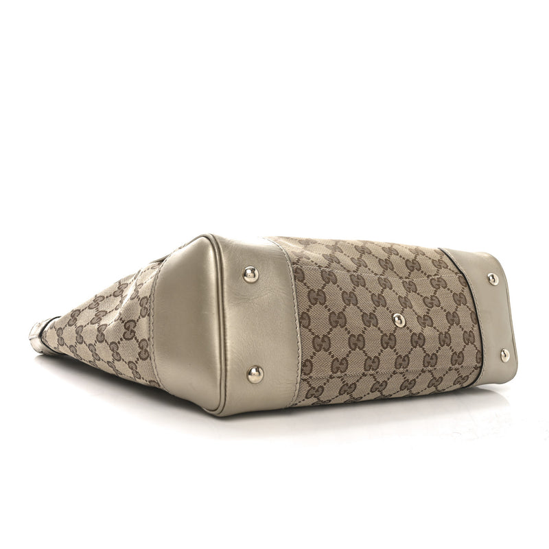 Gucci Web Medium Mayfair Tote Gold