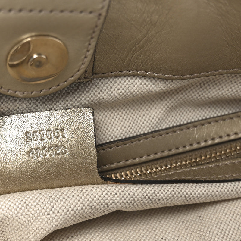 Gucci Web Medium Mayfair Tote Gold