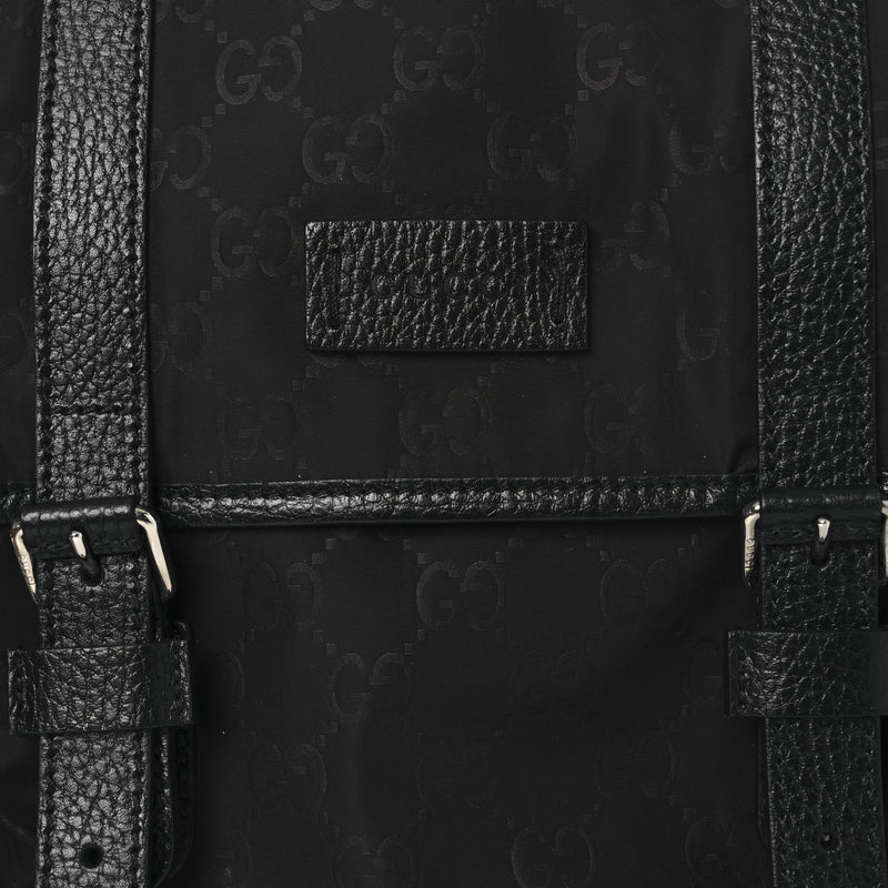 Gucci Nylon Double Buckle Flap Messenger