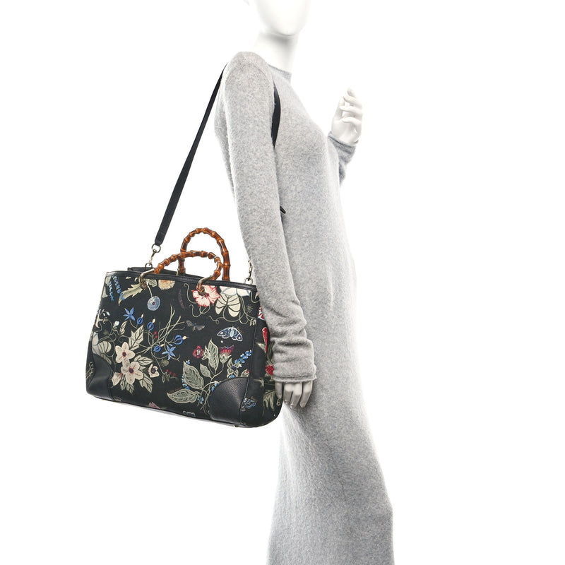 Gucci Canvas Cellarius Calfskin Flora