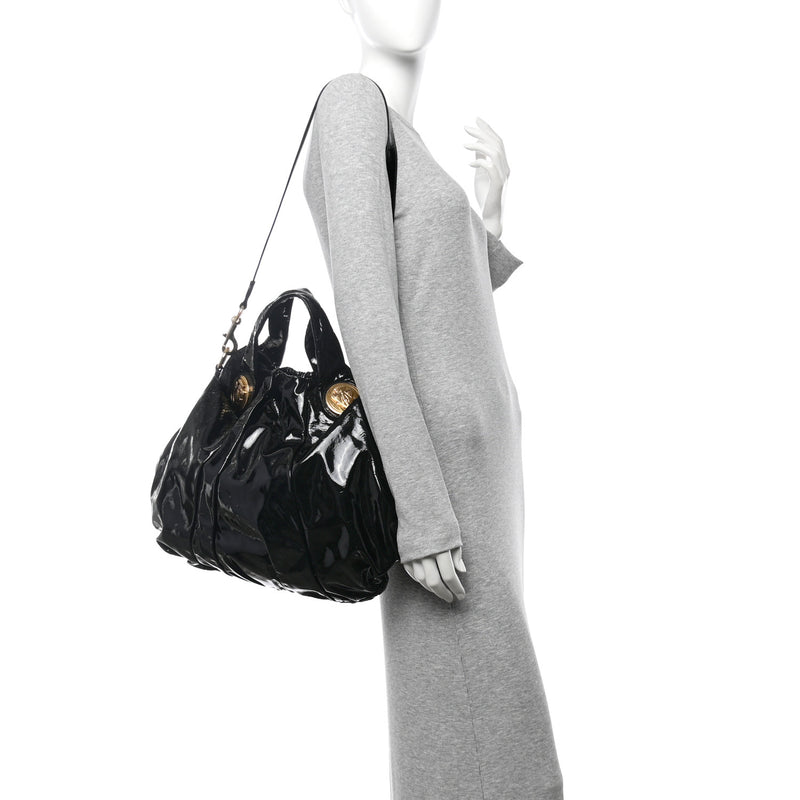 Gucci Patent Large Hysteria Top Handle