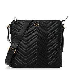 Gucci Calfskin Matelasse Gg Marmont Flat