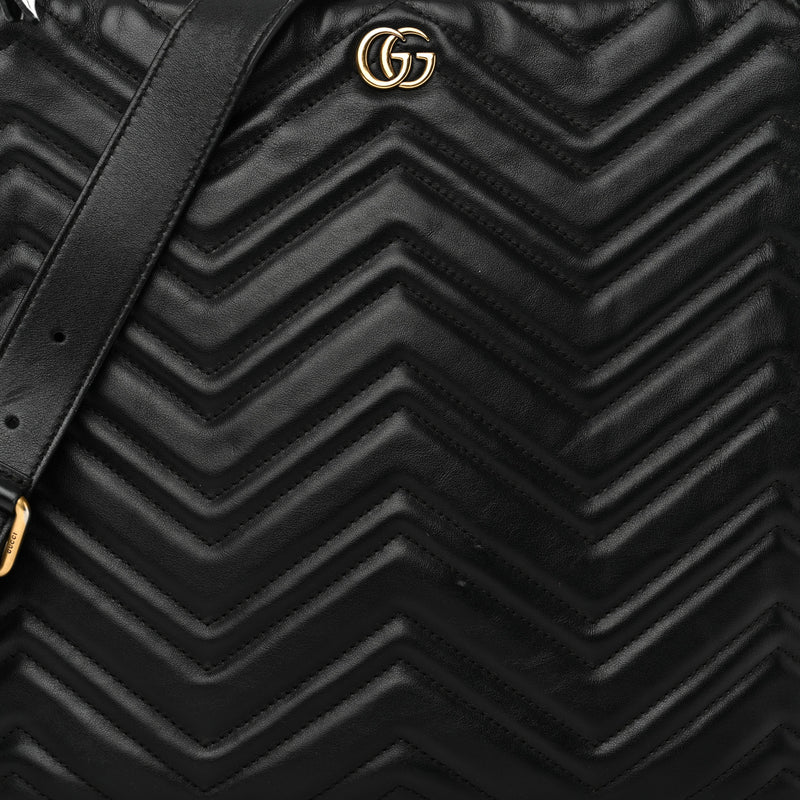 Gucci Calfskin Matelasse Gg Marmont Flat
