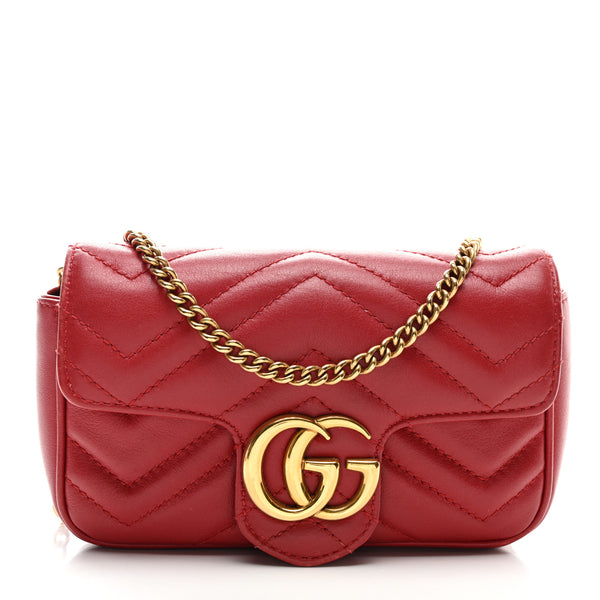 Gucci Calfskin Matelasse Super Mini Gg