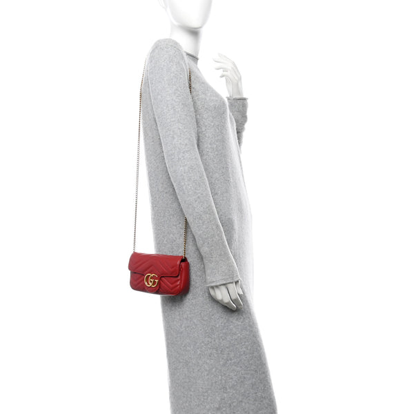 Gucci Calfskin Matelasse Super Mini Gg