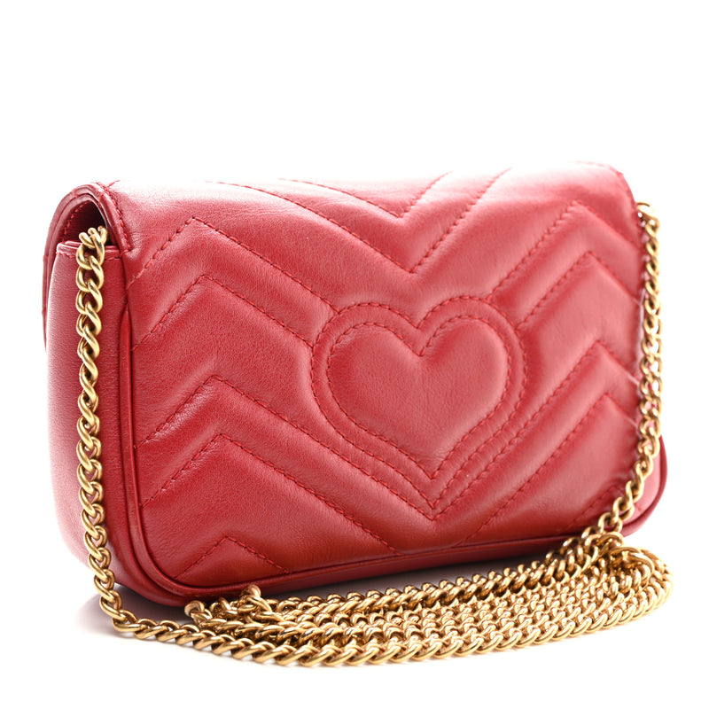 Gucci Calfskin Matelasse Super Mini Gg