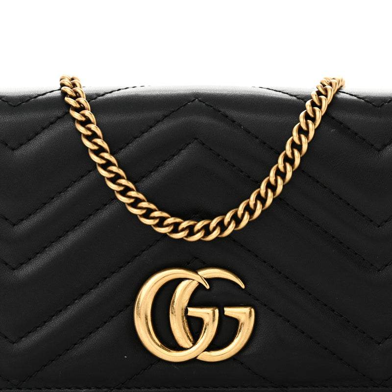 Gucci Calfskin Matelasse Gg Marmont Mini
