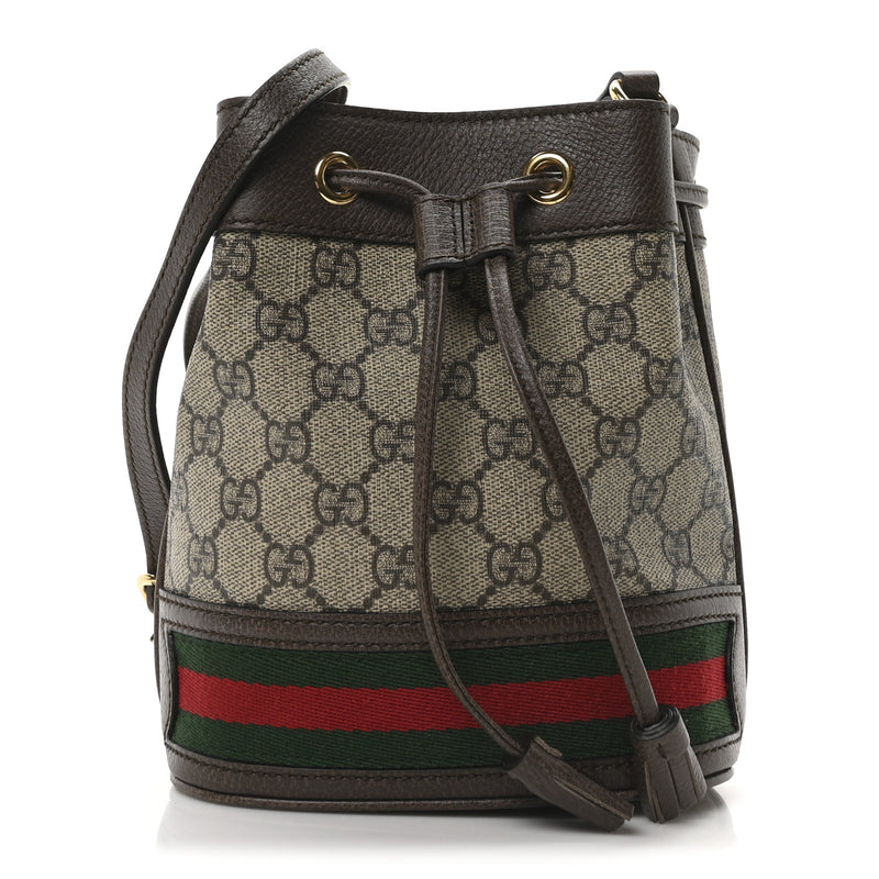 Gucci Gg Supreme Web Mini Ophidia Bucket