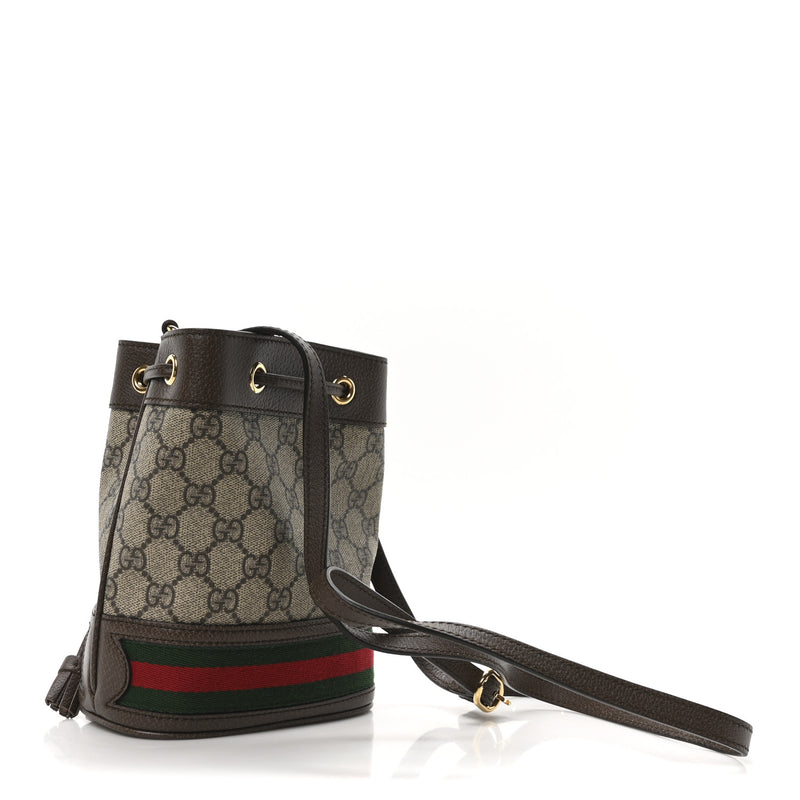 Gucci Gg Supreme Web Mini Ophidia Bucket