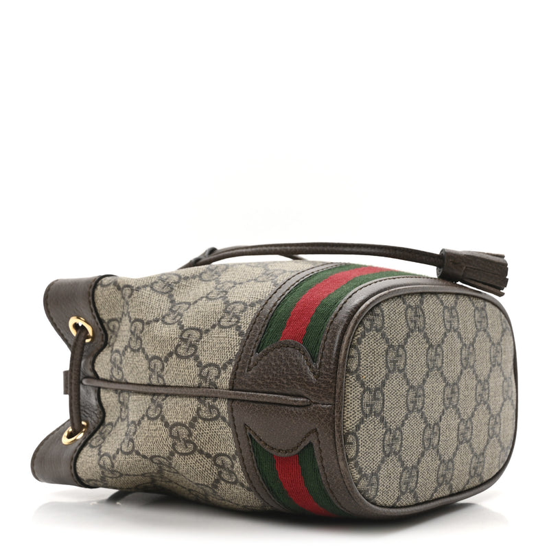 Gucci Gg Supreme Web Mini Ophidia Bucket