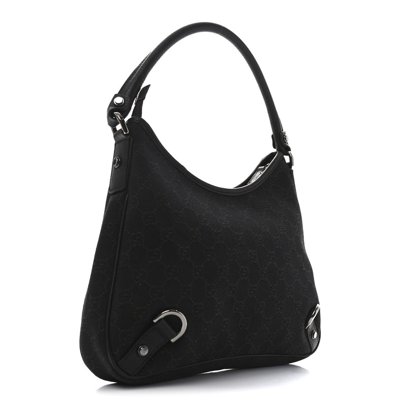 Gucci Denim Abbey D Ring Hobo Brown