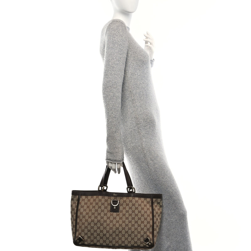Gucci Large Abbey Tote Dark Brown