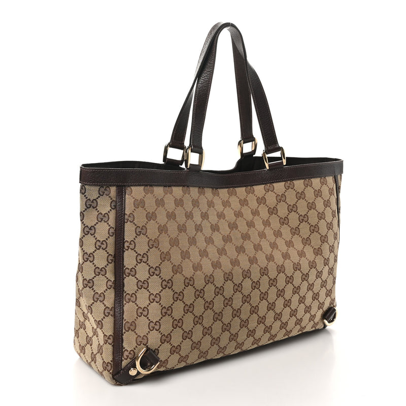 Gucci Large Abbey Tote Dark Brown