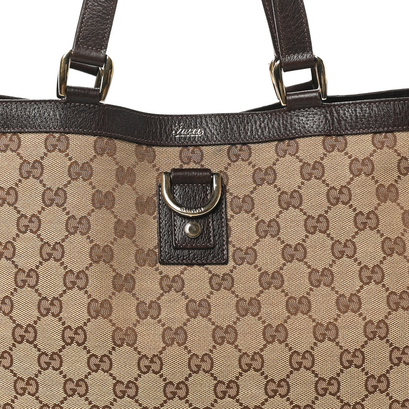 Gucci Large Abbey Tote Dark Brown